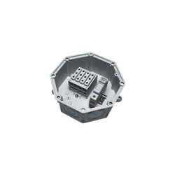 Cassette derivazione PA6 V0 4 poli 25mmq portafusibile IP54 industriale esterno parete palo