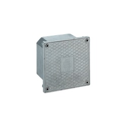 Pozzetto alluminio calpestabile IP55 245x245x153 mm per impianti sottotraccia potenza elevata