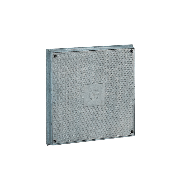 Chiusino stradale alluminio IP55 266x266x40 mm per pozzetti elettrici e telefonici