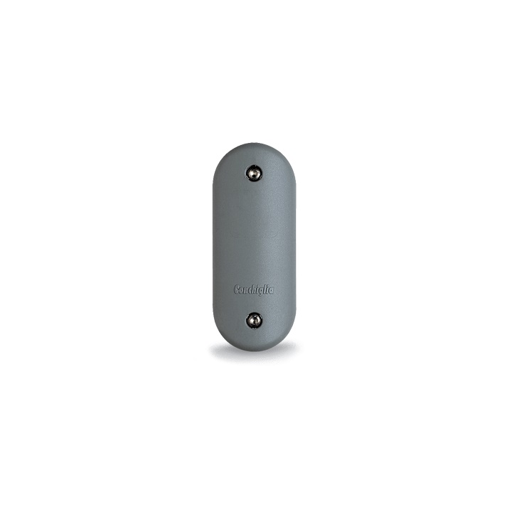 Portello in resina termoplastica PA6 per palo diam. 76-114 mm, IP54 IK10, staffe antisfilamento, uso illuminazione esterna