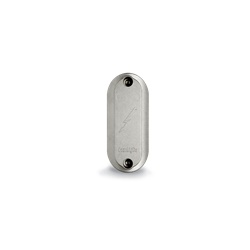 Portello in alluminio Serie SGV per palo diametro 114-153 mm con feritoia 45x186 mm, IP54, IK10, staffe inox e guarnizione flessibile per applicazioni illuminazione esterna