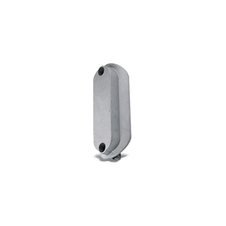 Portello in alluminio SMT per palo diametro 110-145 mm con feritoia 85x200 mm IP30 IK10