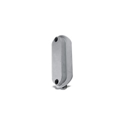Portello in alluminio SMT per palo diametro 110-145 mm con feritoia 85x200 mm IP30 IK10