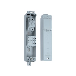 Morsettiera incasso palo doppio isolamento 4 poli 2 fusibili IP44 IK08 Serie MVF