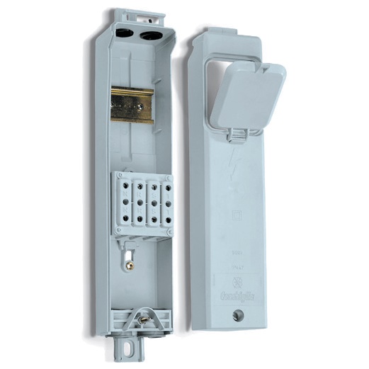 Morsettiera incasso palo doppio isolamento 4 poli 100x300 mm IP44 IK08 Serie MVF