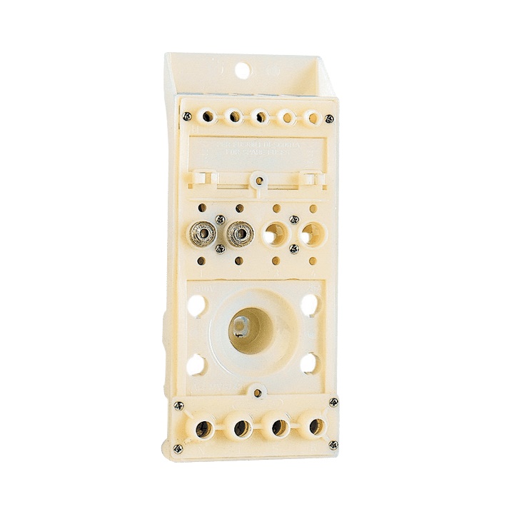 Morsettiera da incasso palo doppio isolamento 4 poli 1 fusibile IP20 IK07 Serie MVS