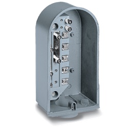 Cassetta protezione catodica alluminio anodizzato IP44 IK10 per impianti esterni misura e shuntaggio