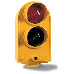 Segnalatore semaforo a due luci rosso-verde diametro 49 mm per viabilità e parcheggi IP43 IK08