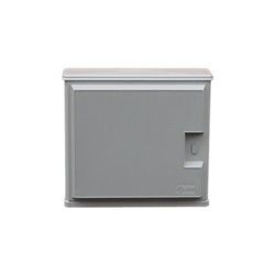Armadio vetroresina 1 vano per contatori trifase fino 30 kW, IP43 IK10, grigio RAL 7040
