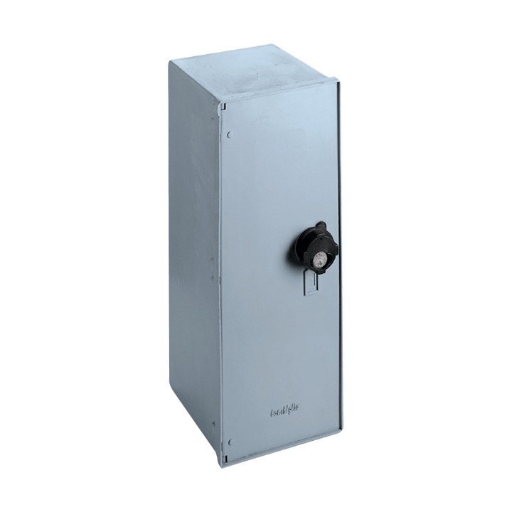 Cassetta contatore monofase vetroresina grigio RAL 7040 con serratura sicurezza IP43 IK10 200x500x225 mm