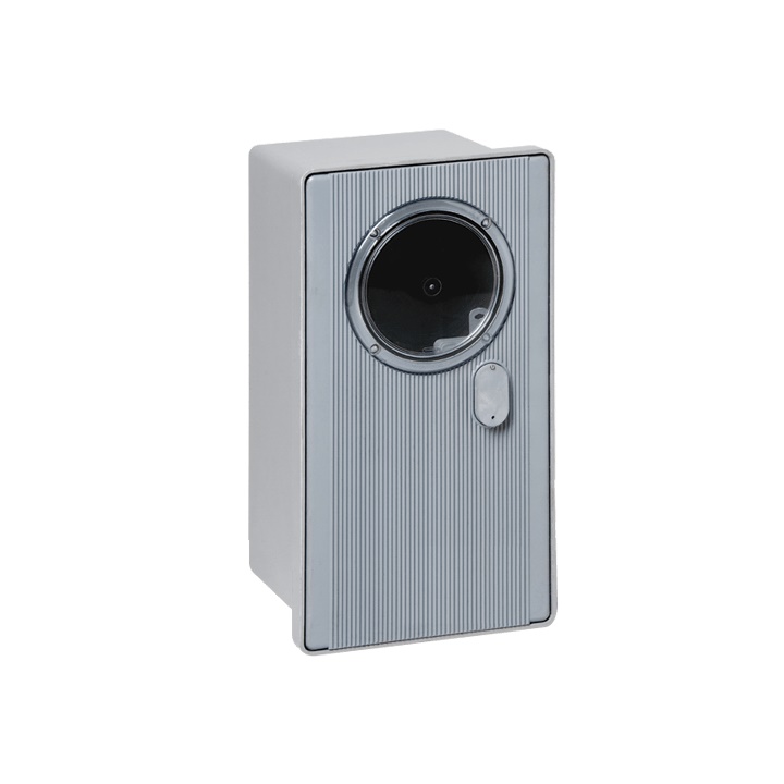 Cassetta contatori monofase SMC grigio RAL 7040 con coperchio rigato e serratura ENEL IP43 IK10
