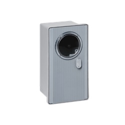 Cassetta contatori monofase SMC grigio RAL 7040 con coperchio rigato e serratura ENEL IP43 IK10