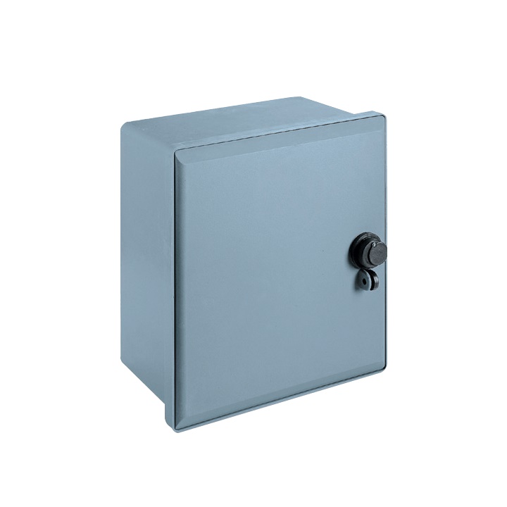 Armadietto vetroresina CPTI/C IP43 IK10 con coperchio incernierato e chiusura a chiave per installazioni elettriche sicure