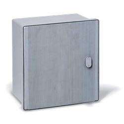 Armadio vetroresina grigio IP43 IK10 con coperchio incernierato e serratura ENEL per contatori elettronici
