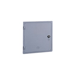 Sportello vetroresina TPV 550x550 mm grigio RAL 7040 con serratura Y21 per nicchie IP43 IK10