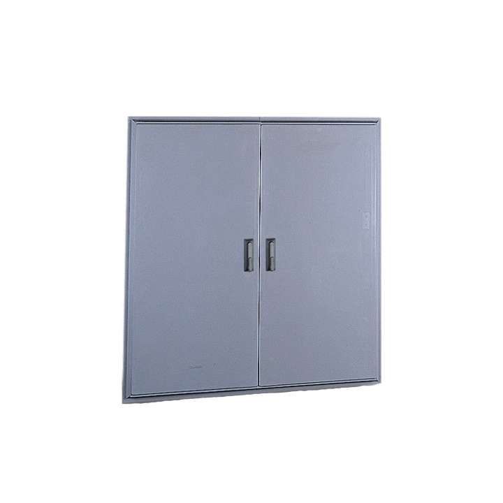 Sportello vetroresina TPV 1331x1285mm 2 ante serratura chiave Y21 nicchie industriali grigio RAL 7040 IP43 IK10