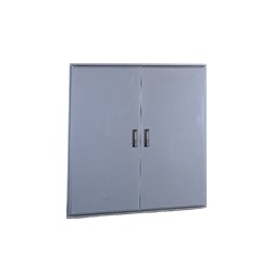 Sportello vetroresina TPV 1331x1285mm 2 ante serratura chiave Y21 nicchie industriali grigio RAL 7040 IP43 IK10