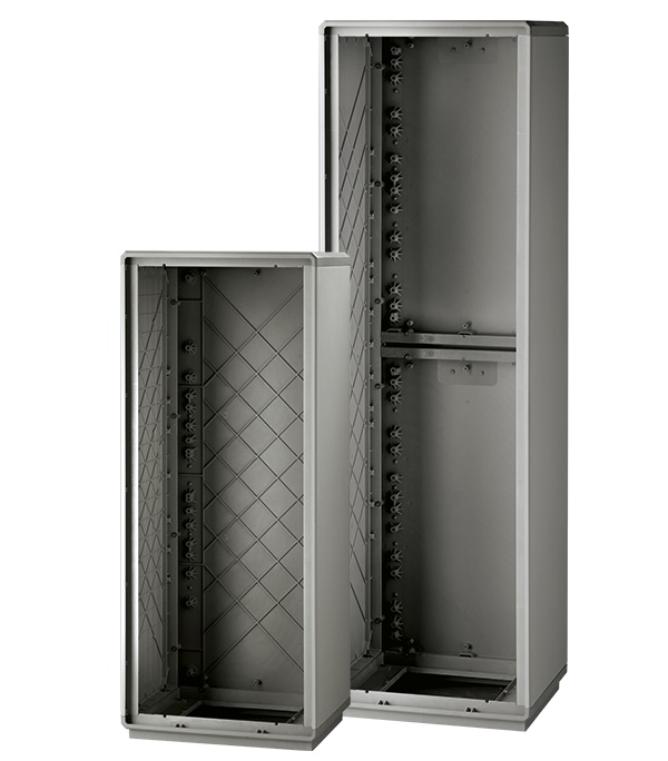 Armadio in vetroresina IP55 1390x685x460 mm senza ante per installazione industriale e commerciale