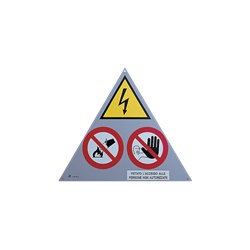 Cartello monitore antinfortunistico vetroresina grigio IP33 IK10 per impianti PV