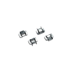 Graffa metallica in acciaio inox AISI 201 per Band-It 3/4 fissaggio cassette a palo