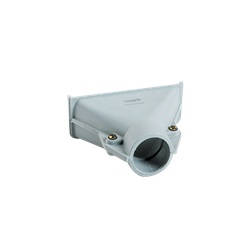 Raccordo conico in vetroresina grigio RAL 7040 per cassetta serie VQ con guarnizione termoplastica e chiusura a coulisse a 1 via