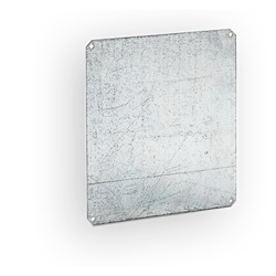 Piastra di fondo in acciaio 2mm 179x229mm per installazioni industriali e commerciali