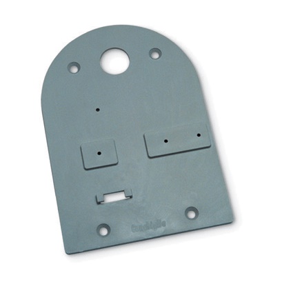 Piastra fondo per cassette derivazione da palo 122x141,5 mm, SMC grigio RAL 7040, acciaio inox AISI 304