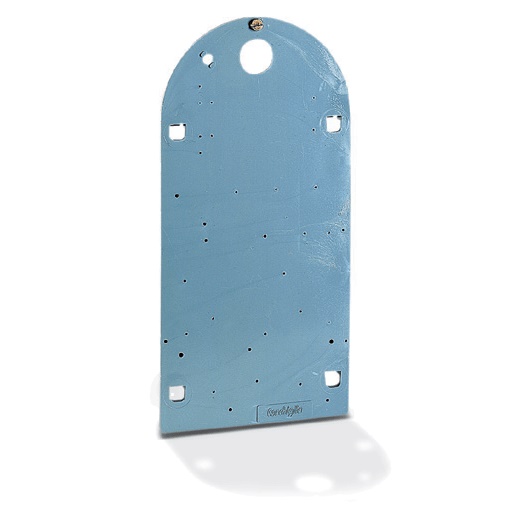 Piastra fondo per cassette derivazione da palo 134x276 mm Serie SCF acc. tecnico grigio RAL 7040