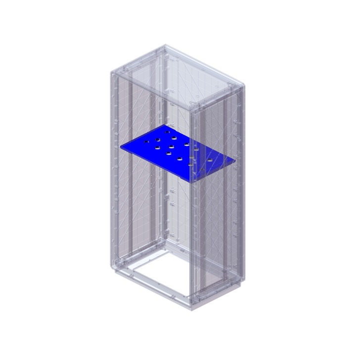 Ripiano vetroresina serie RPA per armadi CV 546x424 mm supporto elettrico robusto grigio