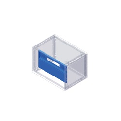 Pannello chiuso acciaio grigio RAL7032 4 HE per rack 19 armadi serie GRAFI 7 e 9