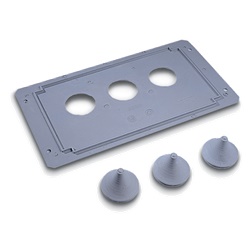Setto inferiore in vetroresina con passacavi profondità 308 mm per serie CVT-CVN accessorio elettrico resistente