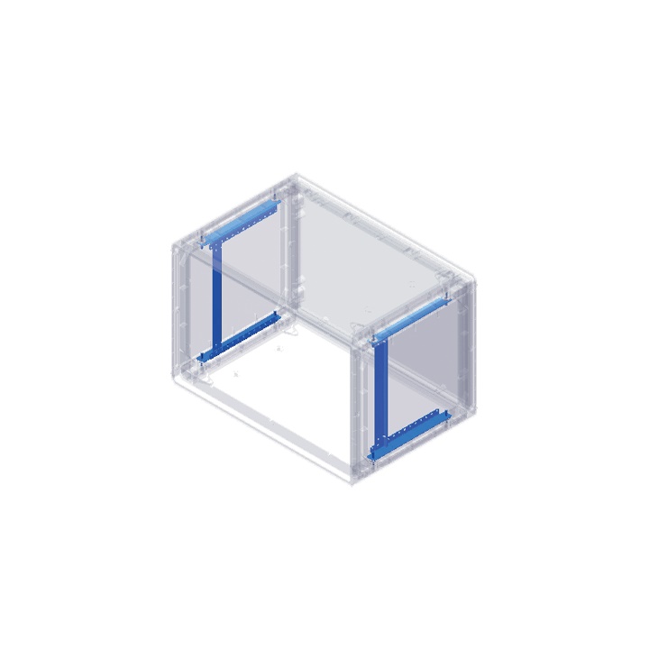 Kit staffe fissaggio montanti acciaio per armadi profondità 330 mm 4 pezzi