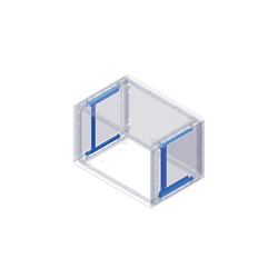 Kit staffe fissaggio montanti acciaio per armadi profondità 330 mm 4 pezzi