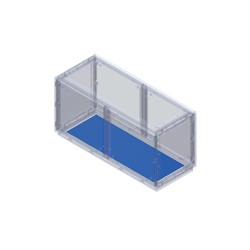 Setto chiusura inferiore bachelite 3 mm per armadi Serie GRAFI 12, profondità 460 mm, versione chiuso