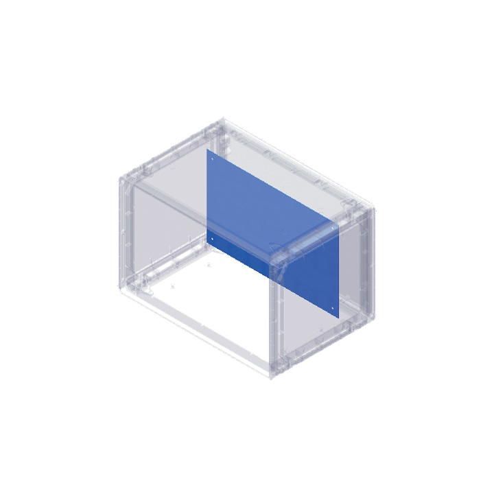 Piastra di fondo PVC 5 mm per armadio serie GRAFI 7 vano altezza 658 mm