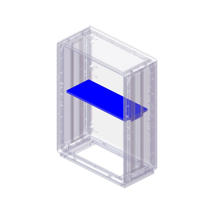 Ripiano porta apparecchiature lamiera prezincata profondità 460 mm per Serie GRAFI 7