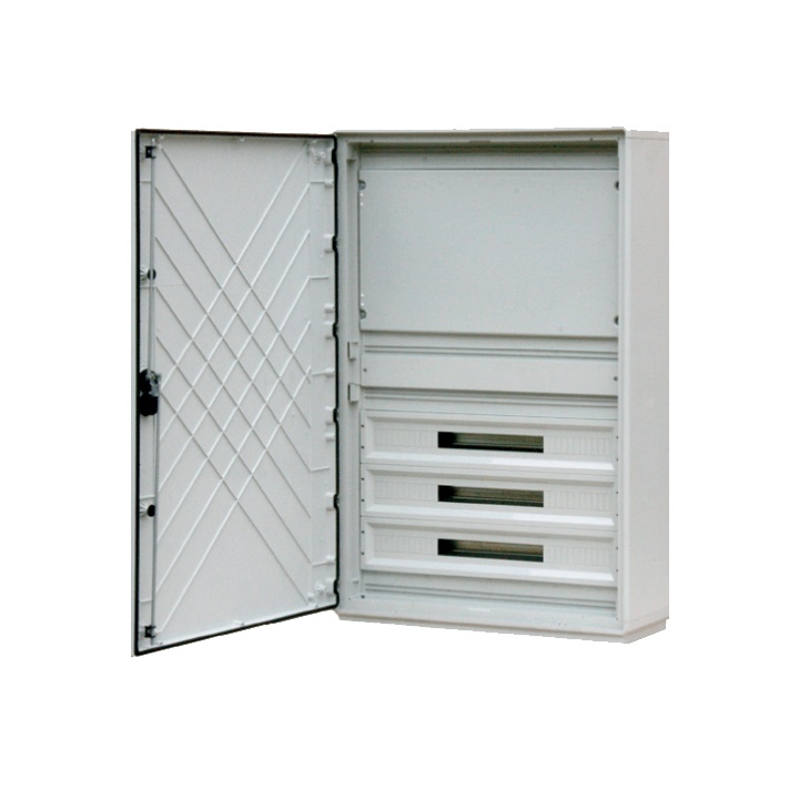 Pannello chiuso termoplastico autoestinguente ABS grigio 450 mm per quadri modulari