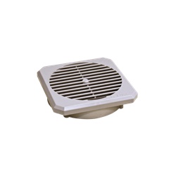 Bocchetta aerazione G-BAF/145 griglia policarbonato IP44 IK10 con retina anti insetti grigio RAL7035 per Serie GRAFI