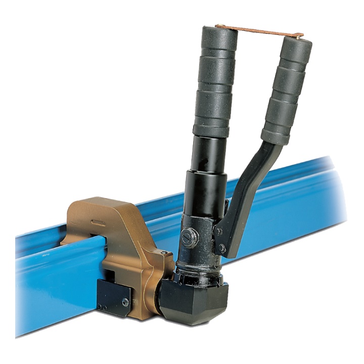 Foracanale idraulico con punzoni M16-20-25-32 per perforazione condotti metallo e plastica fino 1,2 mm spessore