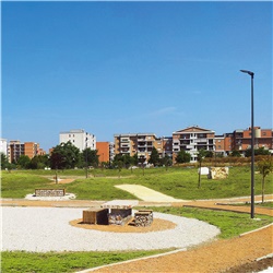 Palo acciaio 1493 altezza 6000 mm finitura grigio per illuminazione esterna