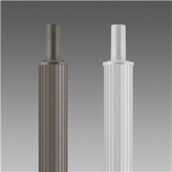 Palo rigato base 1408 altezza 5100mm colore grafite per illuminazione LED urbana