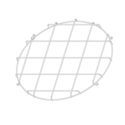 Gabbia protezione Astro 16 per apparecchi LED 24 moduli nero uso industriale e civile