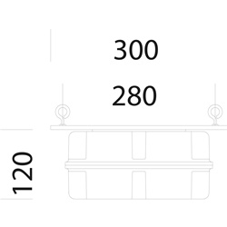 Cassetta EM Saturno 1175 CNL-E LED design nero per illuminazione professionale