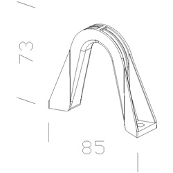 Attacco sospensione 329 antracite per illuminazione LED design moderno uso professionale