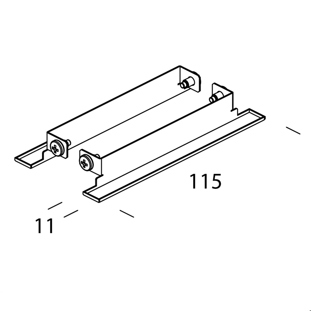 Testata terminale 224 bianco per illuminazione LED design moderno risparmio energetico