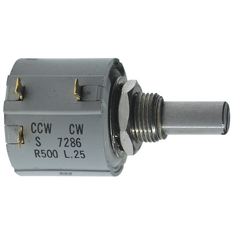 Potenzionometro a filo 500 ohm 2W 10% albero 25mm per regolazioni elettriche precise e affidabili