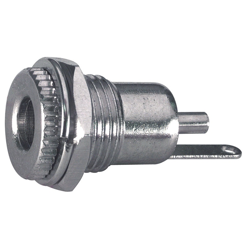 Spina alimentazione pannello compatta 2,5x5,5 mm metallo per installazioni elettriche precise e durature