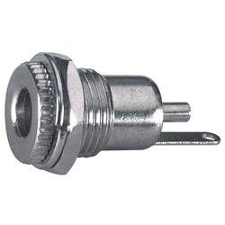 Spina alimentazione pannello compatta 2,5x5,5 mm metallo per installazioni elettriche precise e durature