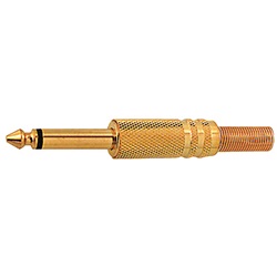 Spina volante 6,3 mm mono dorata connessioni elettriche affidabili elettronica impiantistica