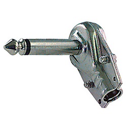Spina volante angolare 2 poli 6,3 mm connessione elettrica sicura impianti ristretti